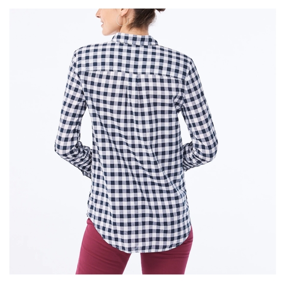 J. Crew Factory Gingham Classic Button-Down Shirt - Picture 6 of 6